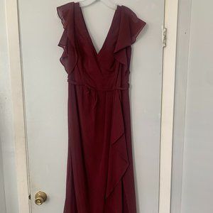 Cabernet Bridesmaid Dress Size 10 tailored to 6